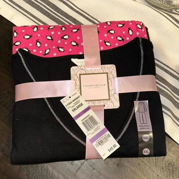 NWT charter club women’s pajama loungewear sleepwear pjs 2 pc matching set 2XL - Picture 1 of 4